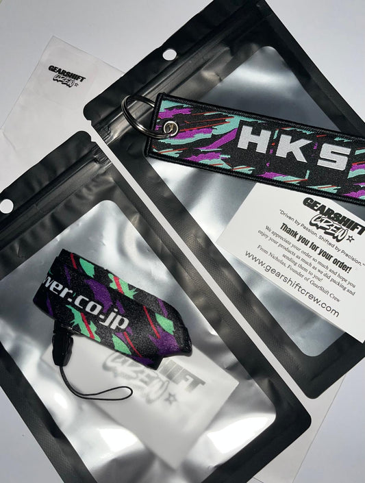 1x HKS Jet Tag, 1x HKS Lanyard, Bundle of 2