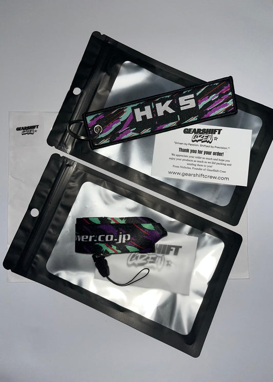 1x HKS Jet Tag, 1x HKS Lanyard, Bundle of 2