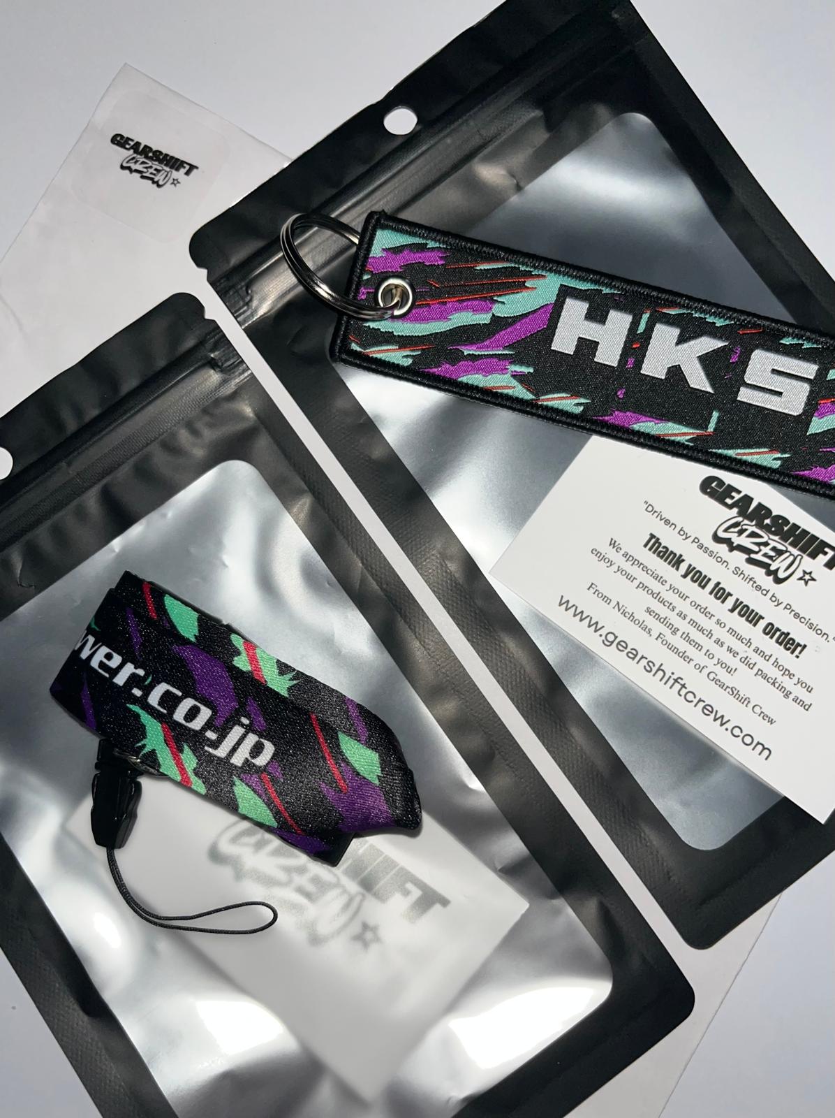 1x HKS Jet Tag, 1x HKS Lanyard, Bundle of 2