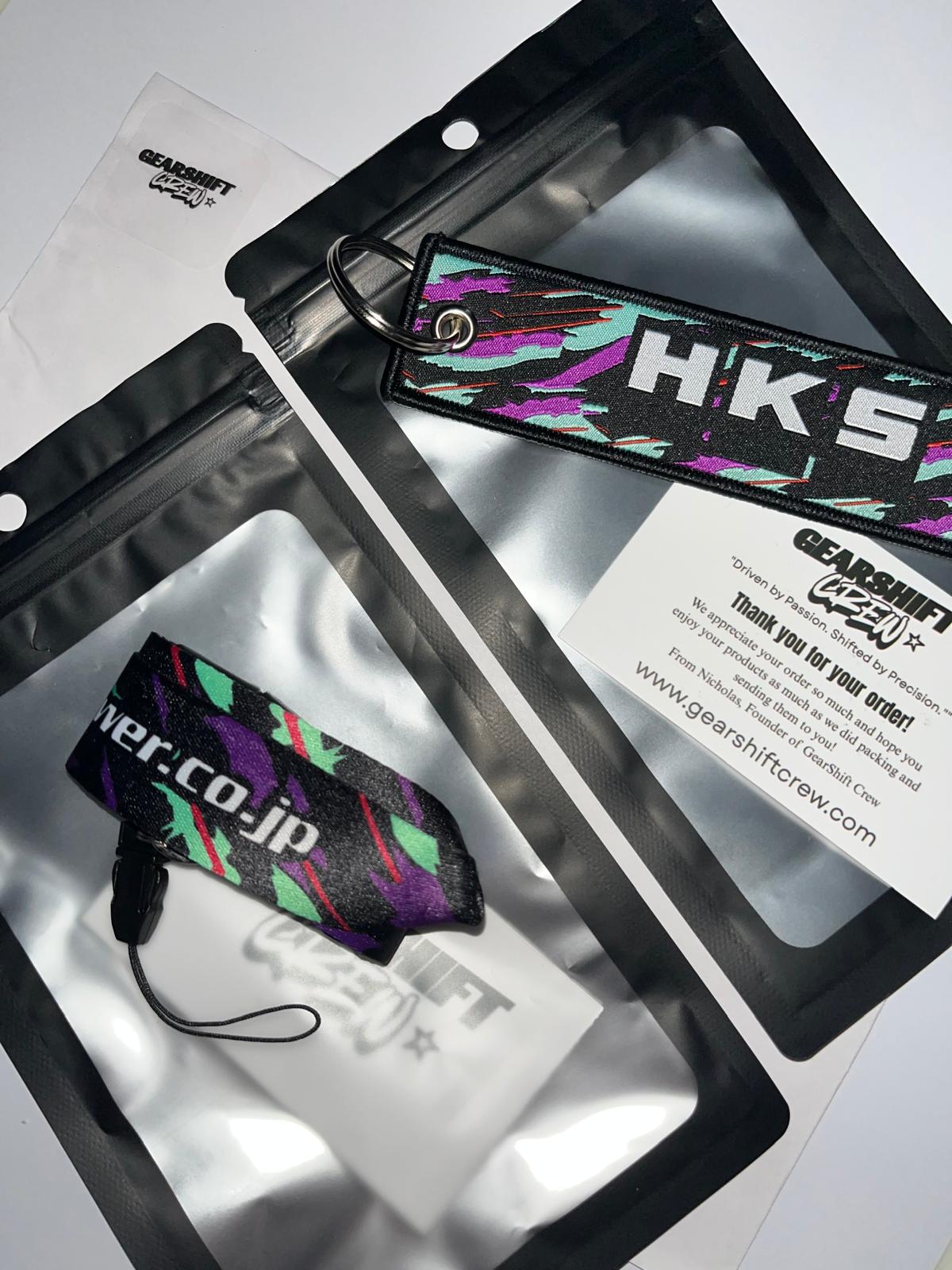 1x HKS Jet Tag, 1x HKS Lanyard, Bundle of 2